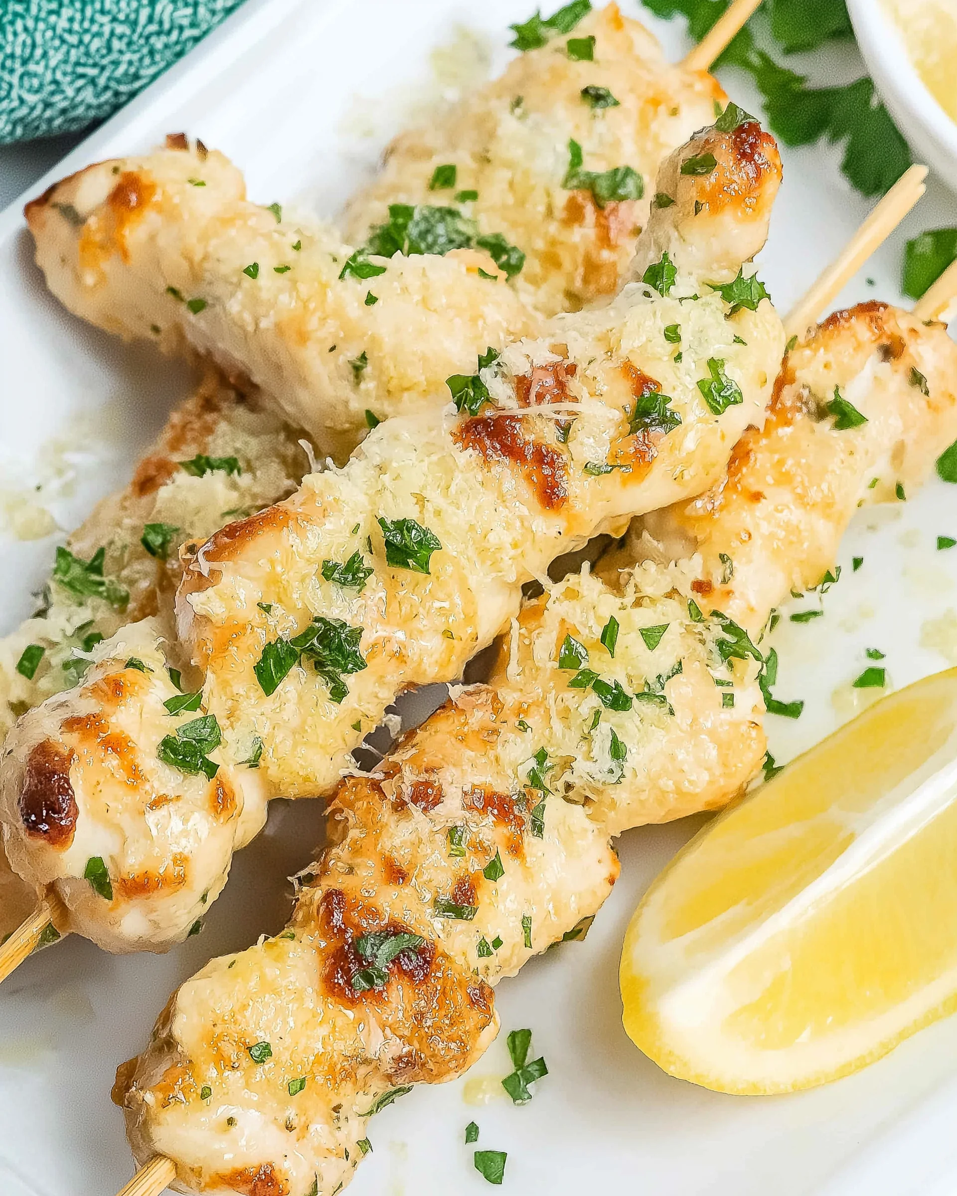 Air Fryer Parmesan Garlic Chicken Skewers: Quick & Tasty!