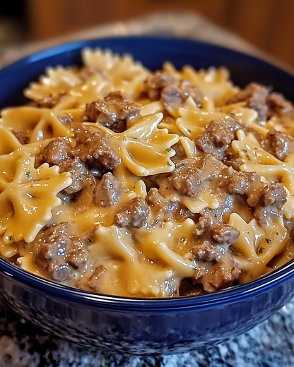 Creamy Beef and Bowtie Pasta: A Quick Recipe Delight!