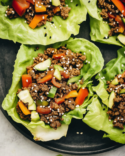 Ground Beef Lettuce Wraps: Easy Asian-Style Recipe!