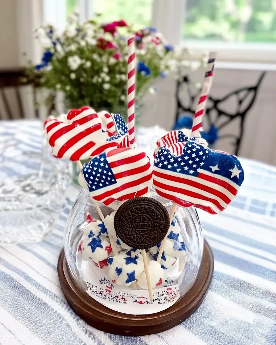 Oreo Flag Pops: Create Festive Treats for July 4th!