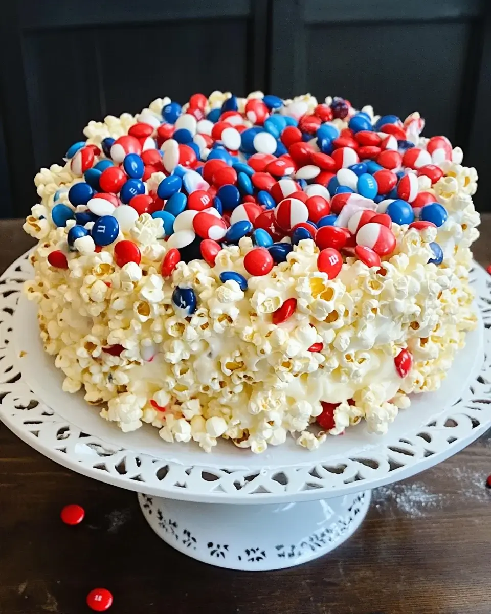 Patriotic Popcorn Cake: Celebrate with a Sweet Treat!