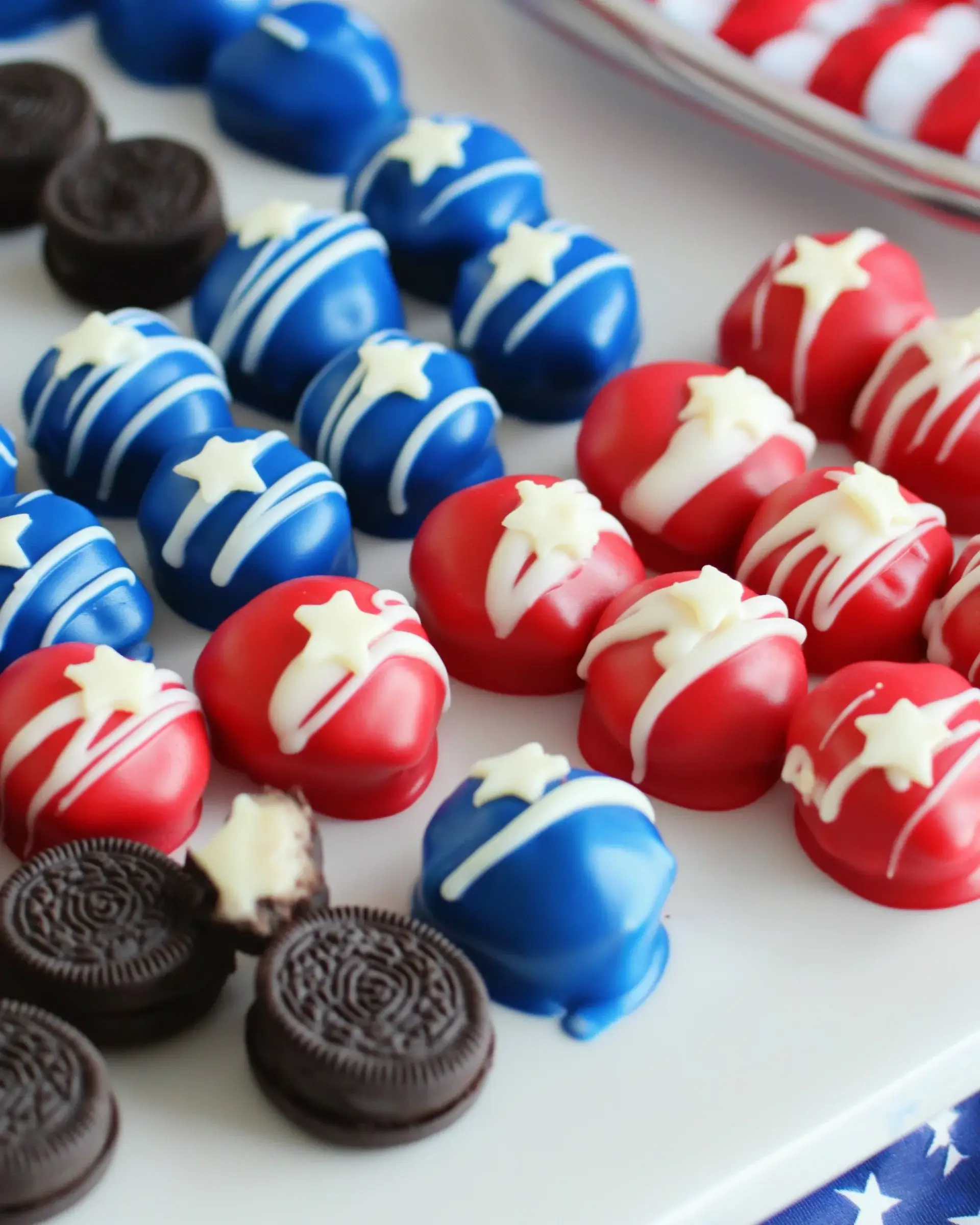 Red, White and Blue Oreo Truffles: A Festive Treat!