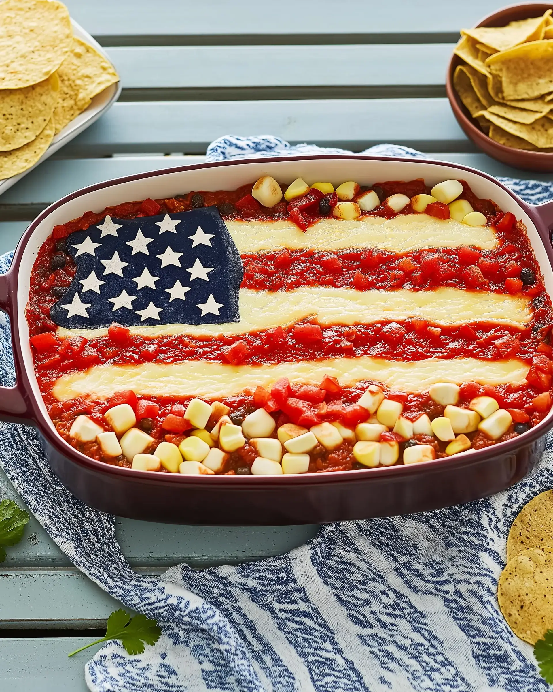 AMERICAN FLAG TACO DIP: Perfect for Your 4th of July!