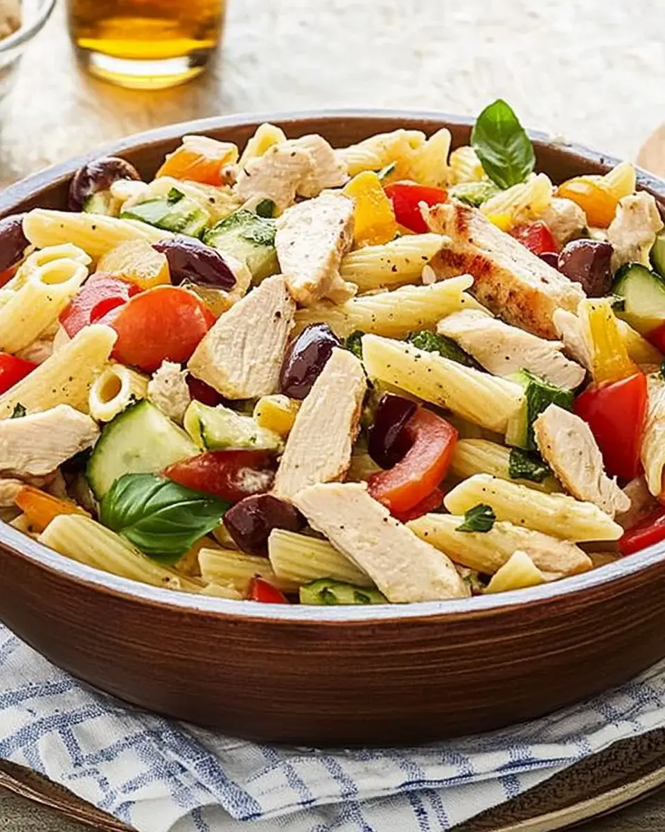 Mediterranean Chicken Pasta Salad: Taste the Sunshine!