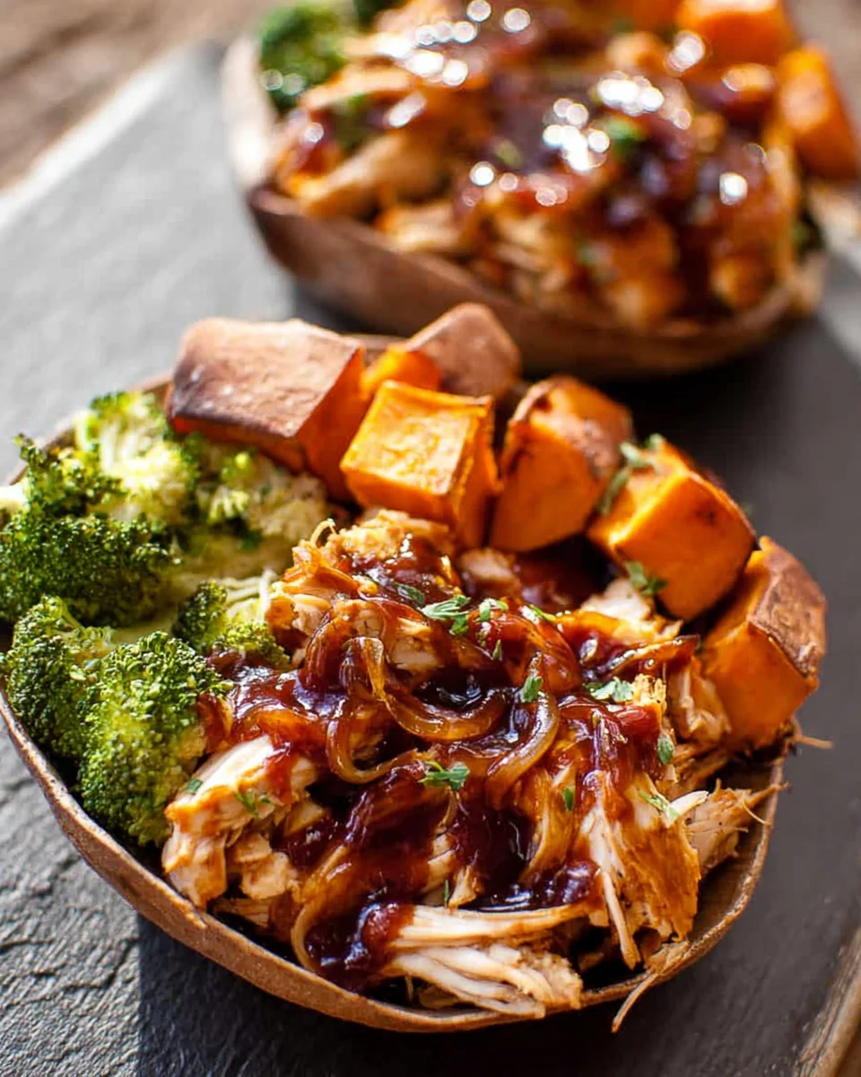 BBQ Chicken & Roasted Sweet Potato Bowls: A Flavorful Delight!