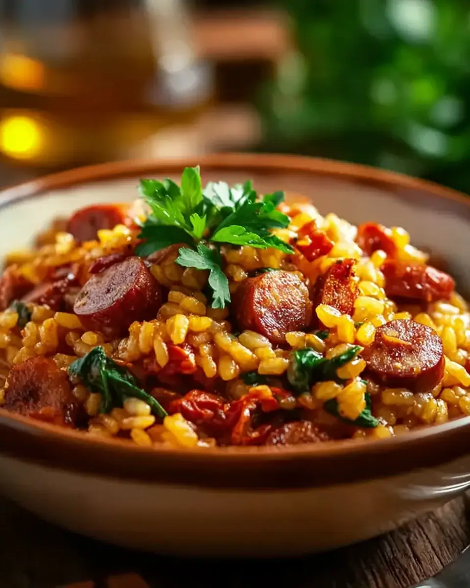 Chorizo and Spinach Risotto: A Creamy Delight!