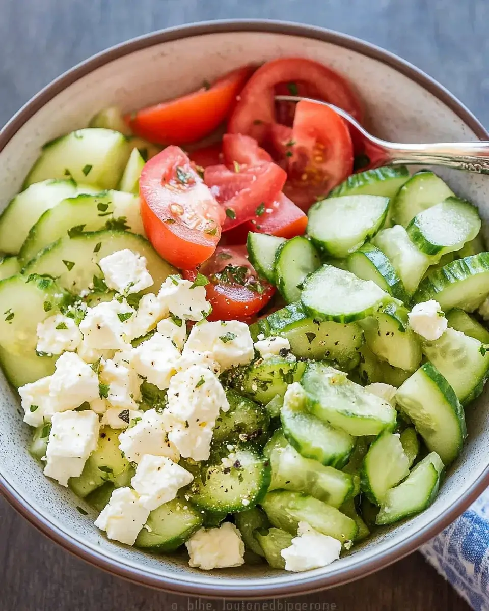 Cucumber feta salad: A refreshing twist on classics!