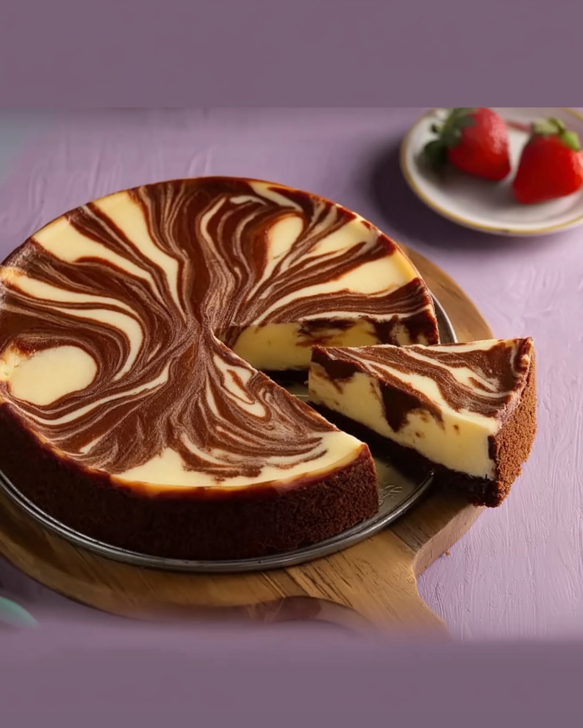 Chocolate Marble Cheesecake delights with creamy swirls!