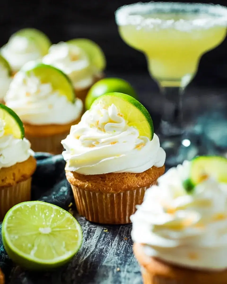 Margarita Cupcakes with Tequila Lime Frosting delight and surprise!