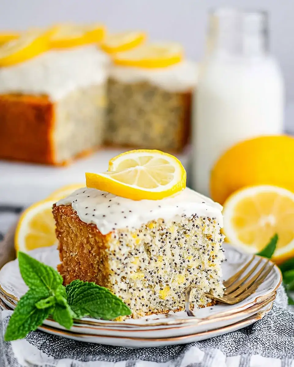 Moist Lemon Poppy Seed Cake will Delight Your Tastebuds!