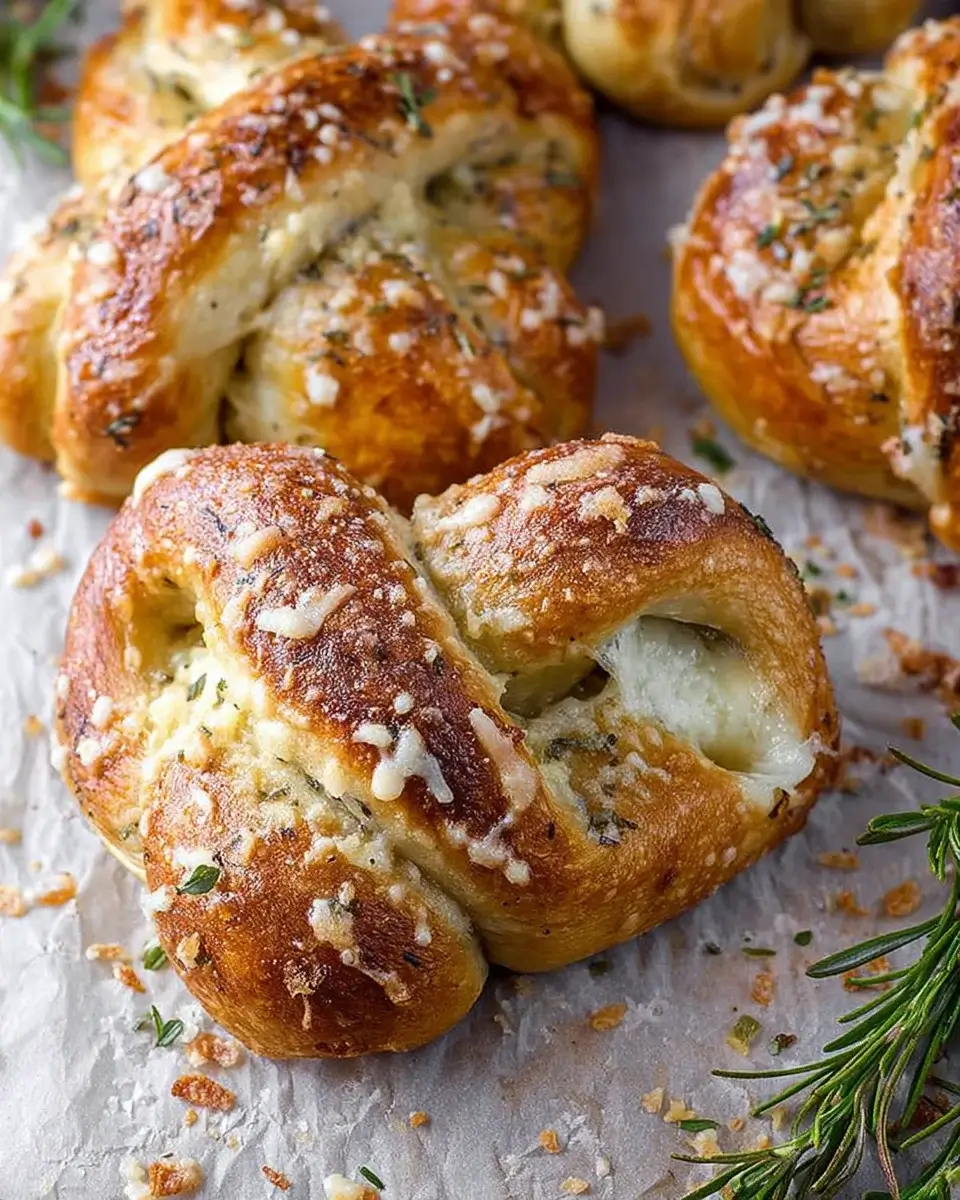 Rosemary Parmesan Pretzels with Mozzarella Filling are a must-try!