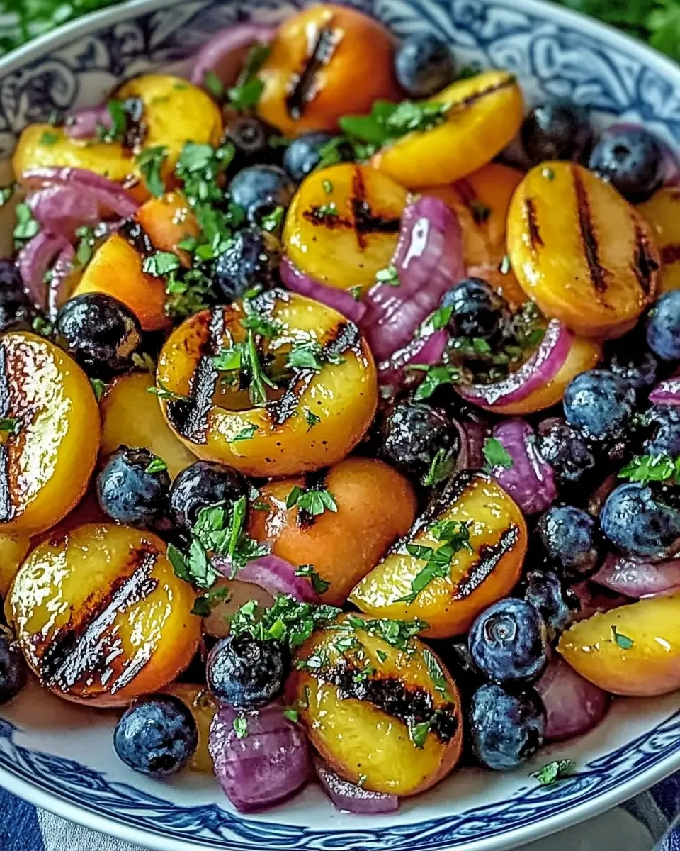 Grilled Peach Blueberry Salad: A Refreshing Delight!