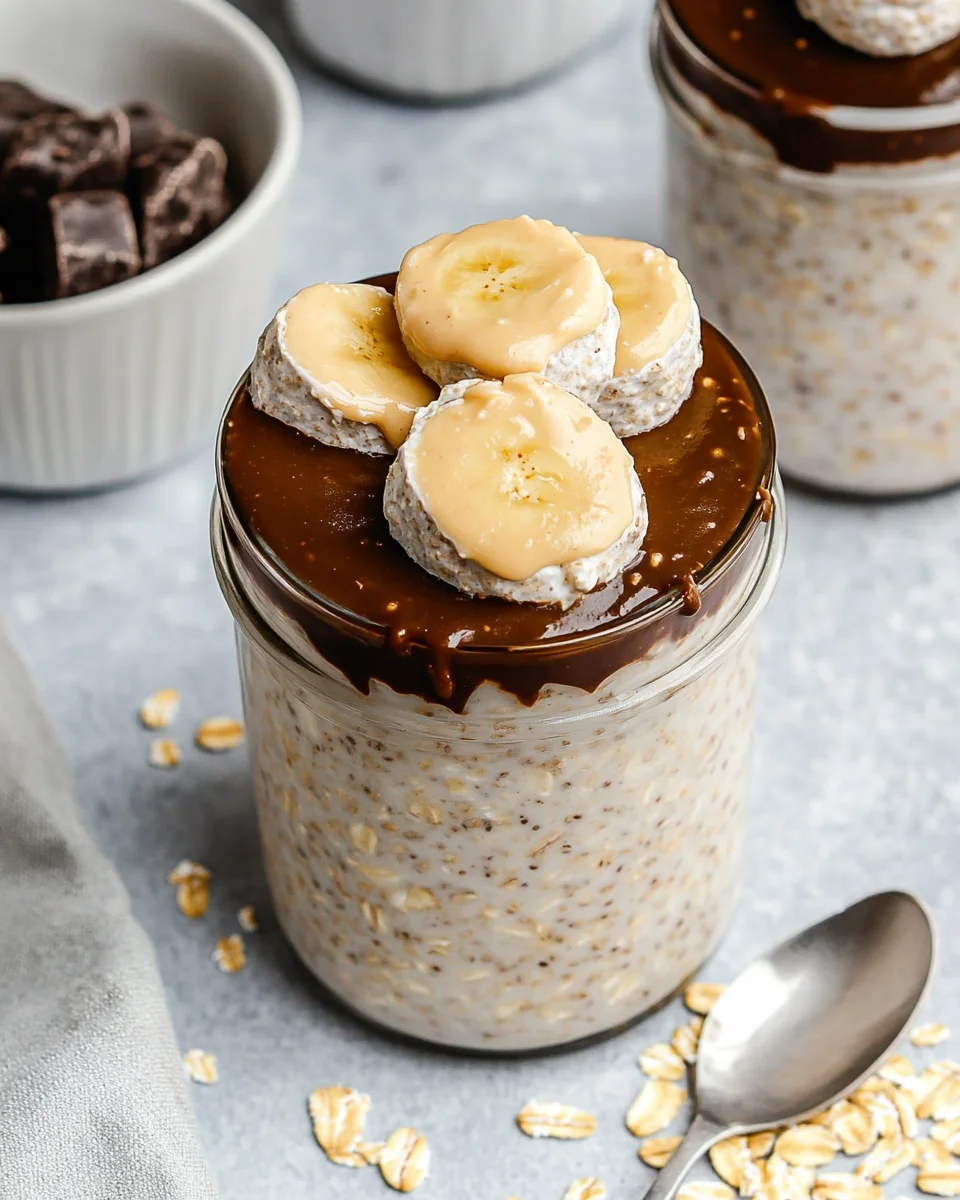 High Protein Peanut Butter Overnight Oats for Breakfast Delight