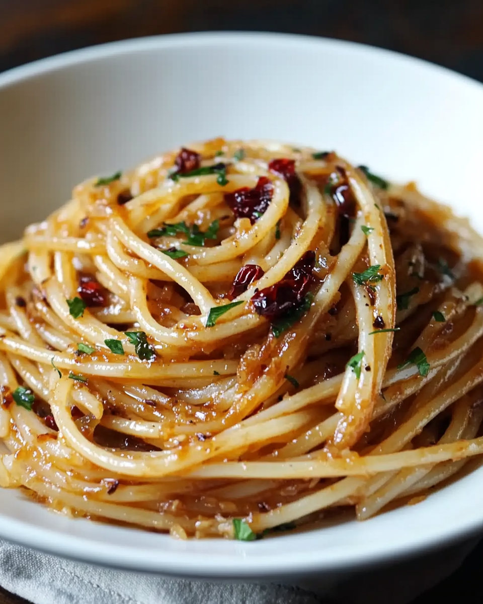 Caramelized Onion Pasta with Chilli Oil: A Flavor Delight!
