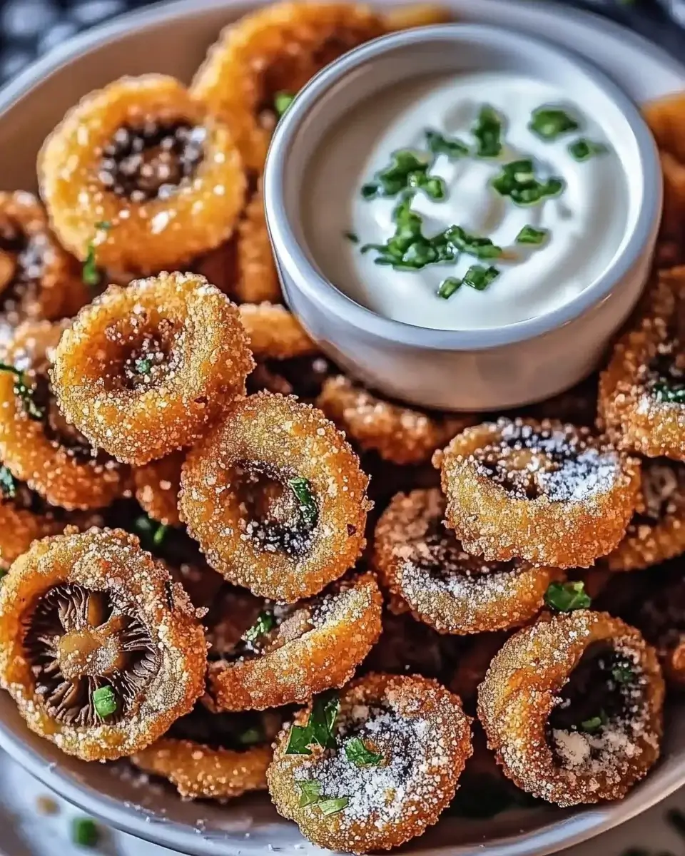 Fried Sliced Mushrooms with Ranch: A Delicious Snack!