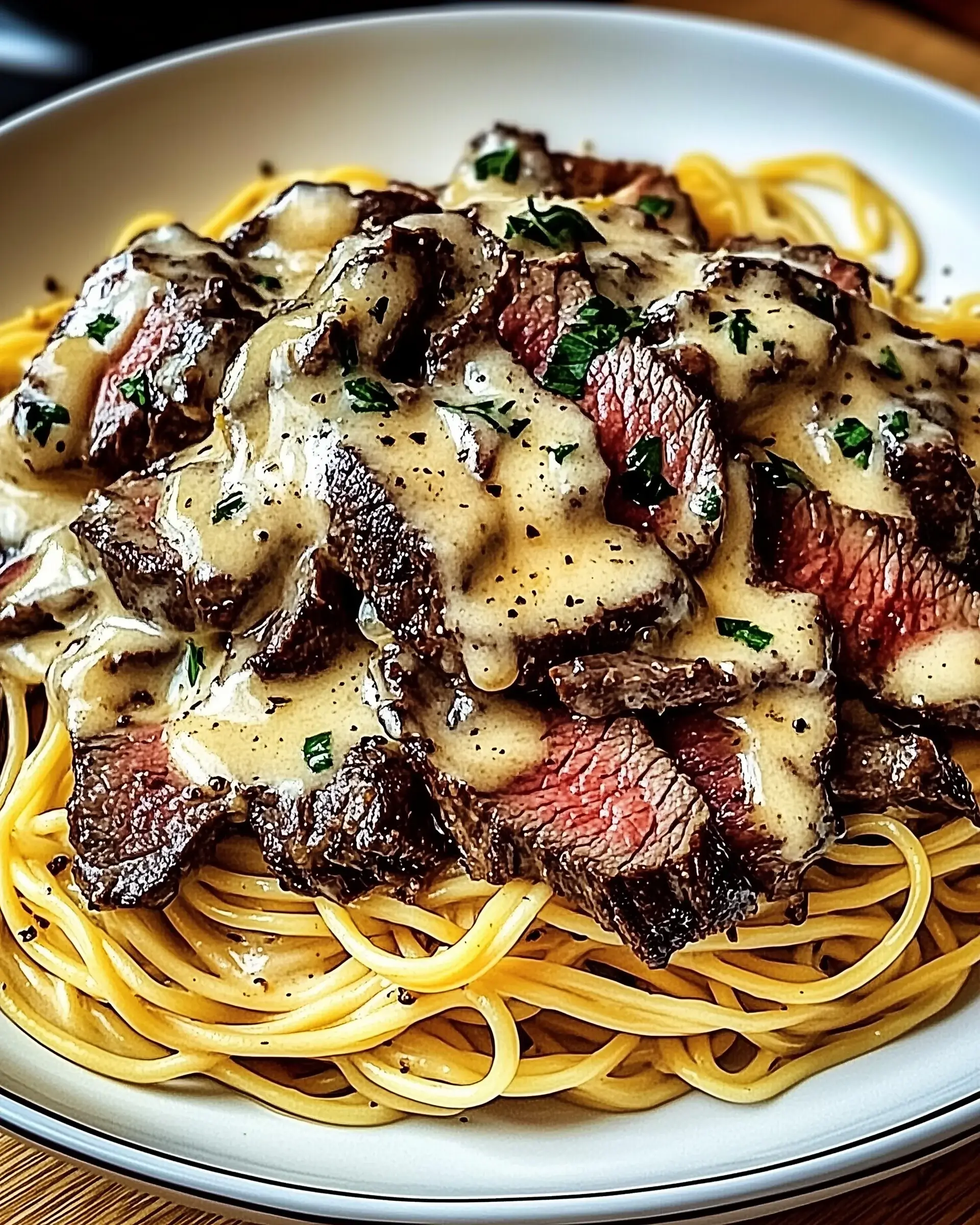 Easy Beef With Pasta in Creamy Garlic Sauce Recipe Awaits!