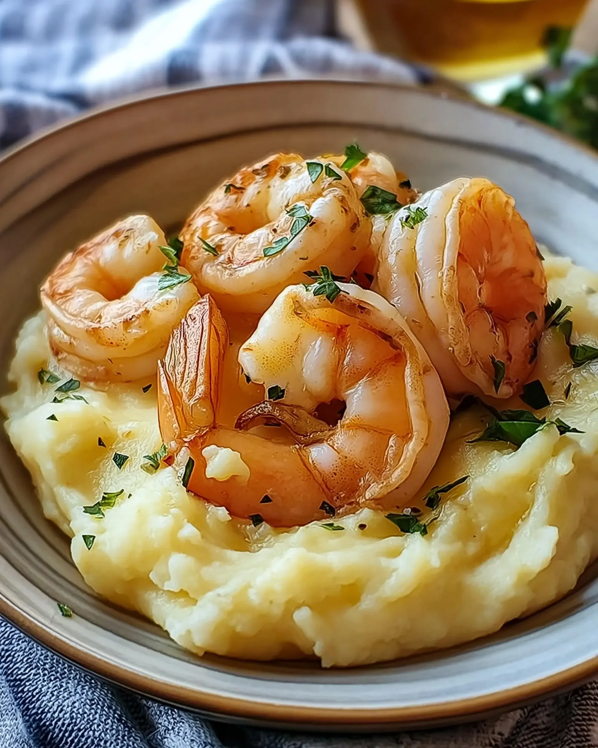 Creamy Garlic Shrimp Over Mashed Potatoes: A Simple Delight!