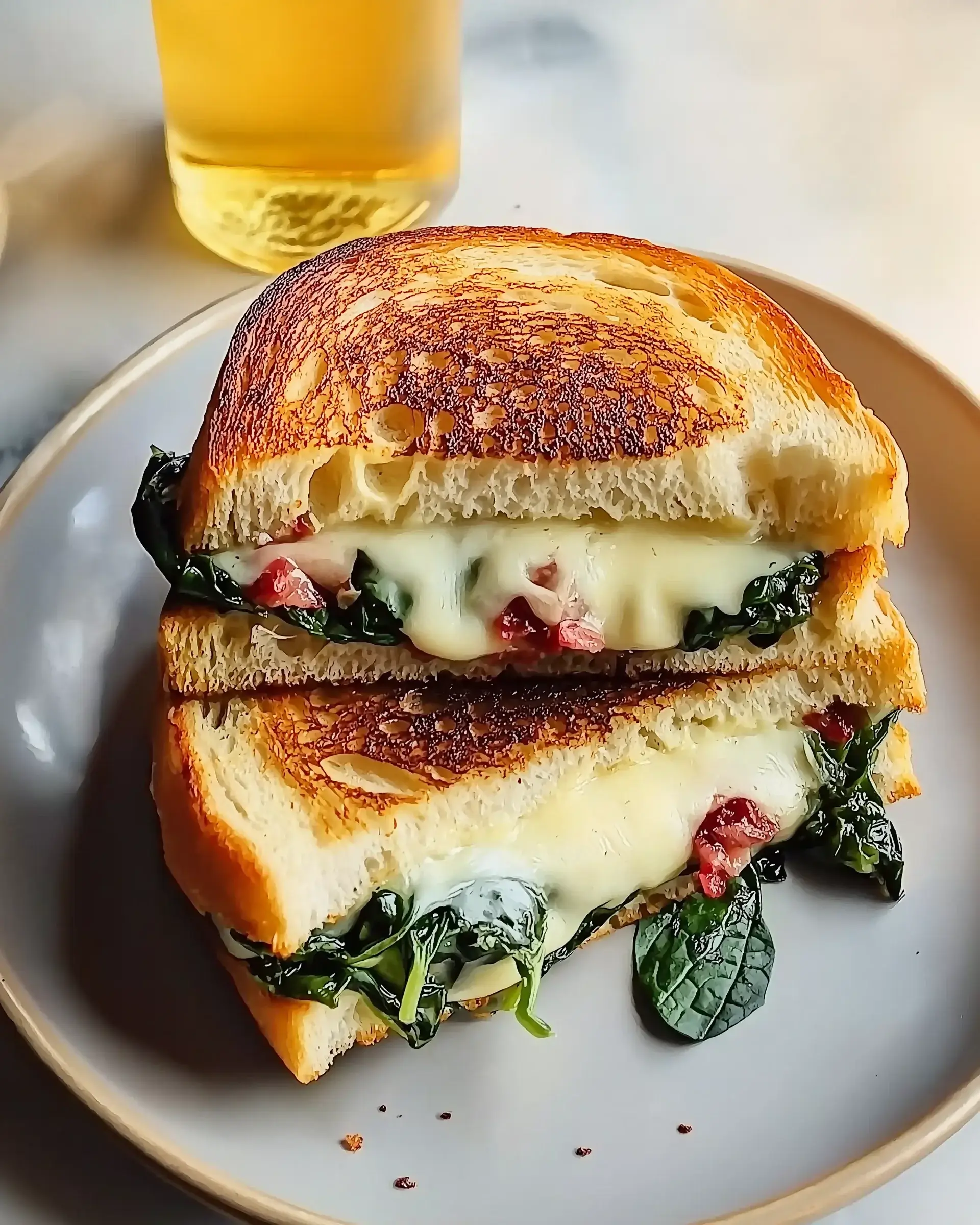 Feta Grilled Cheese Sandwich with Spinach is Irresistible!