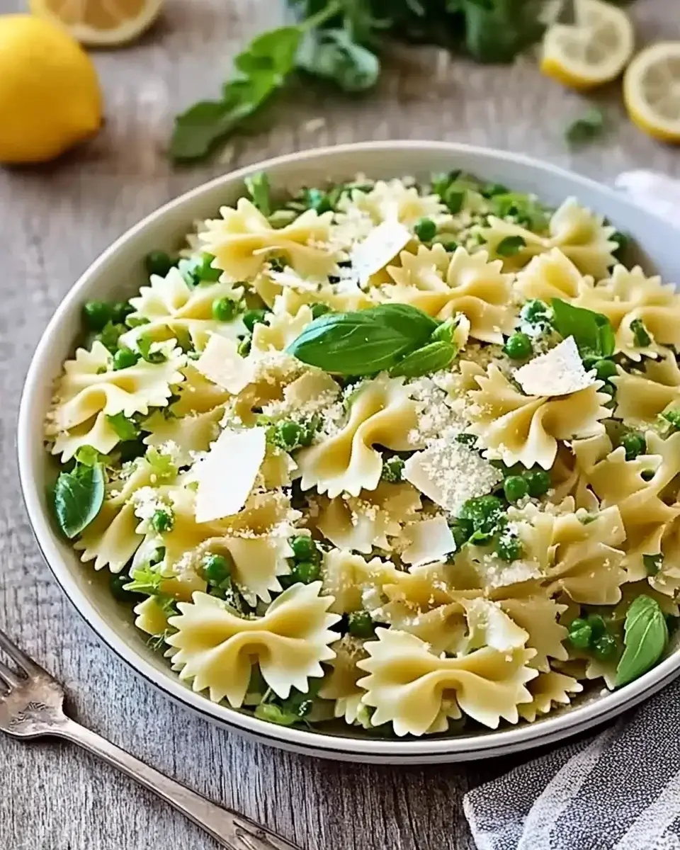 Lemon Basil Bowtie Pasta Salad with Parmesan Delights is a must-try!