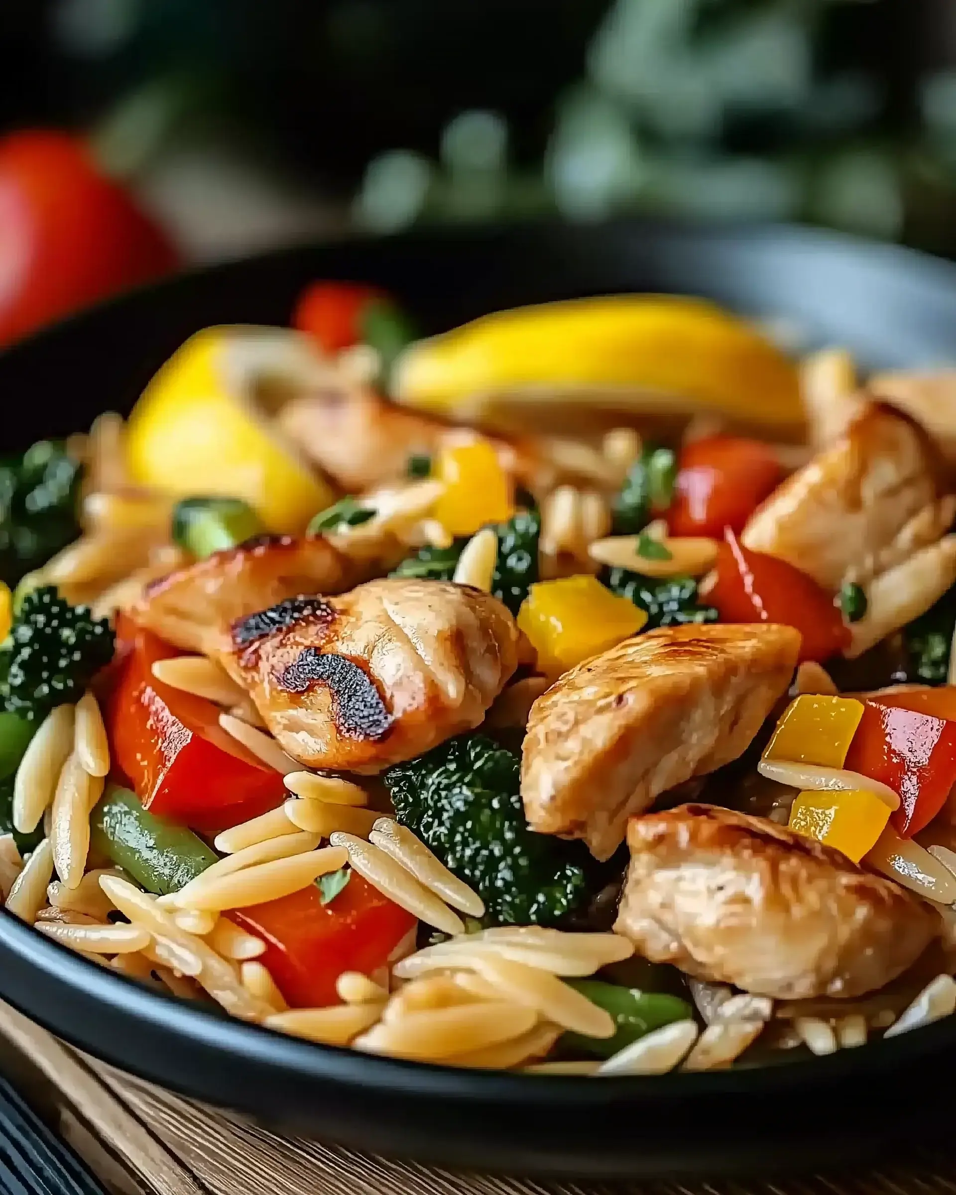 Lemon Chicken & Veggie Orzo Stir Fry: A Quick Delight!
