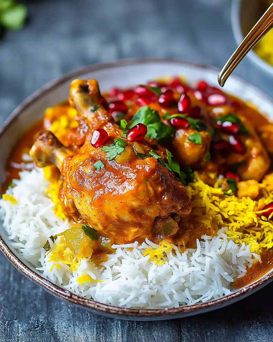 Persian Chicken with Saffron and Pomegranate: A Flavorful Delight!