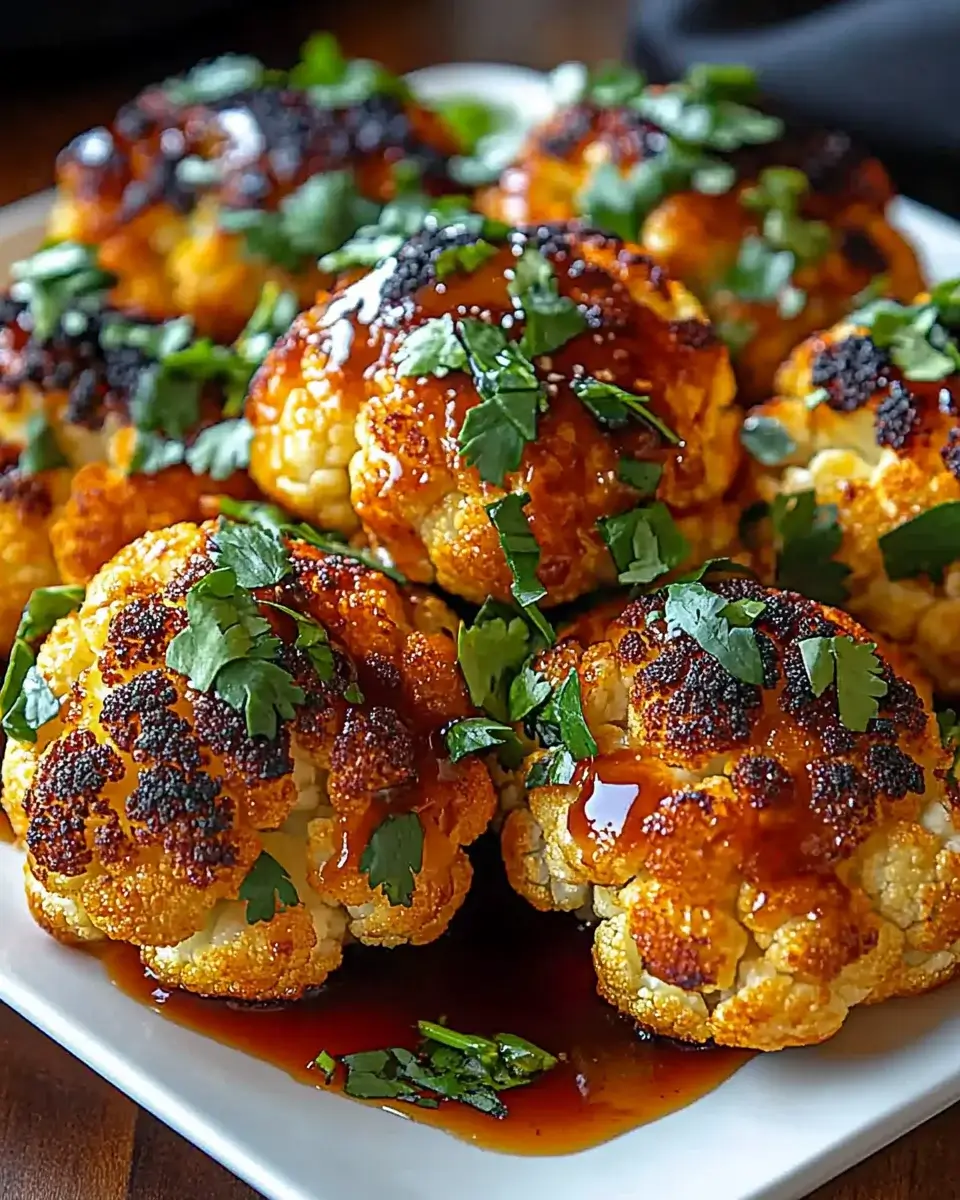 Whole Roasted Cauliflower with Spicy Sriracha Honey Glaze: A Must-Try Delight!