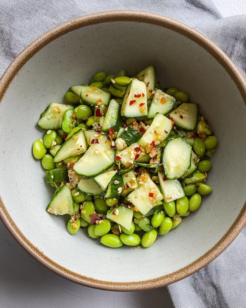 Spicy Cucumber Edamame Salad: A Refreshing Delight!
