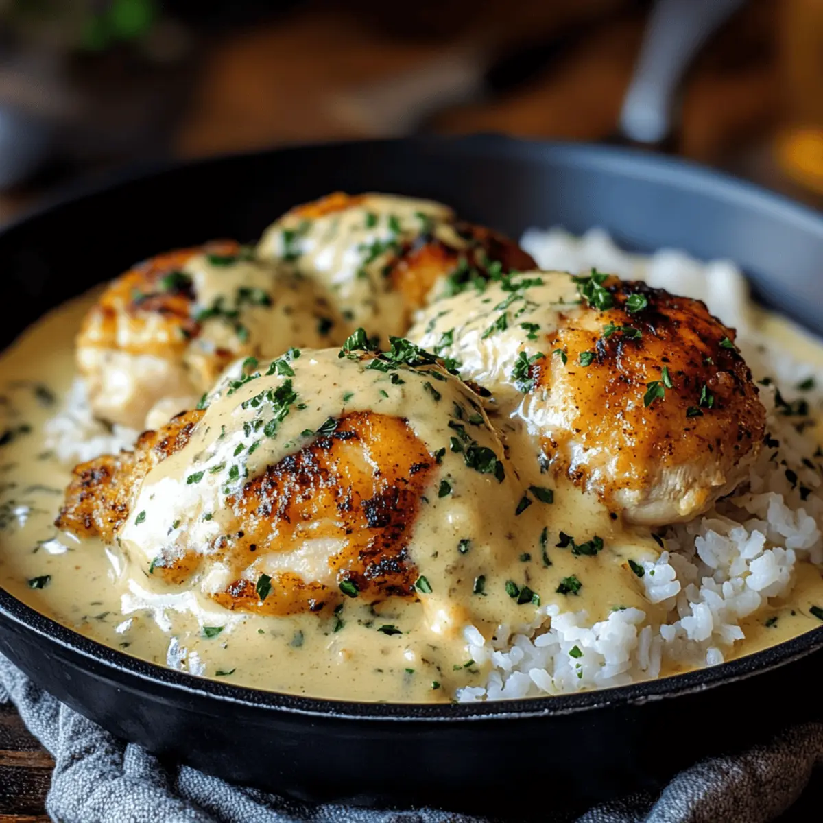 Creamy Smothered Chicken And Rice for a Cozy Family Meal