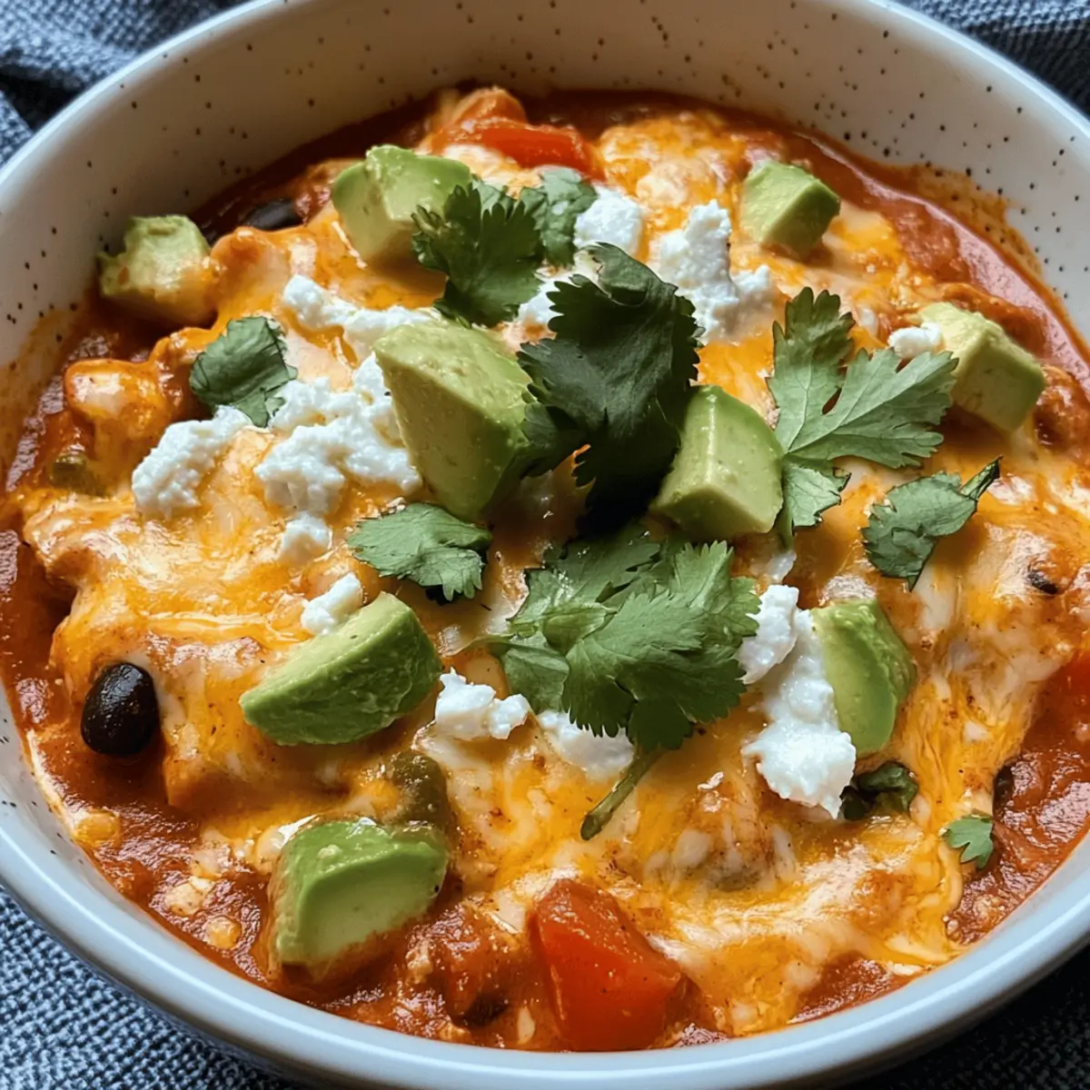 High-Protein Chicken Cottage Cheese Enchilada Bowls to Energize