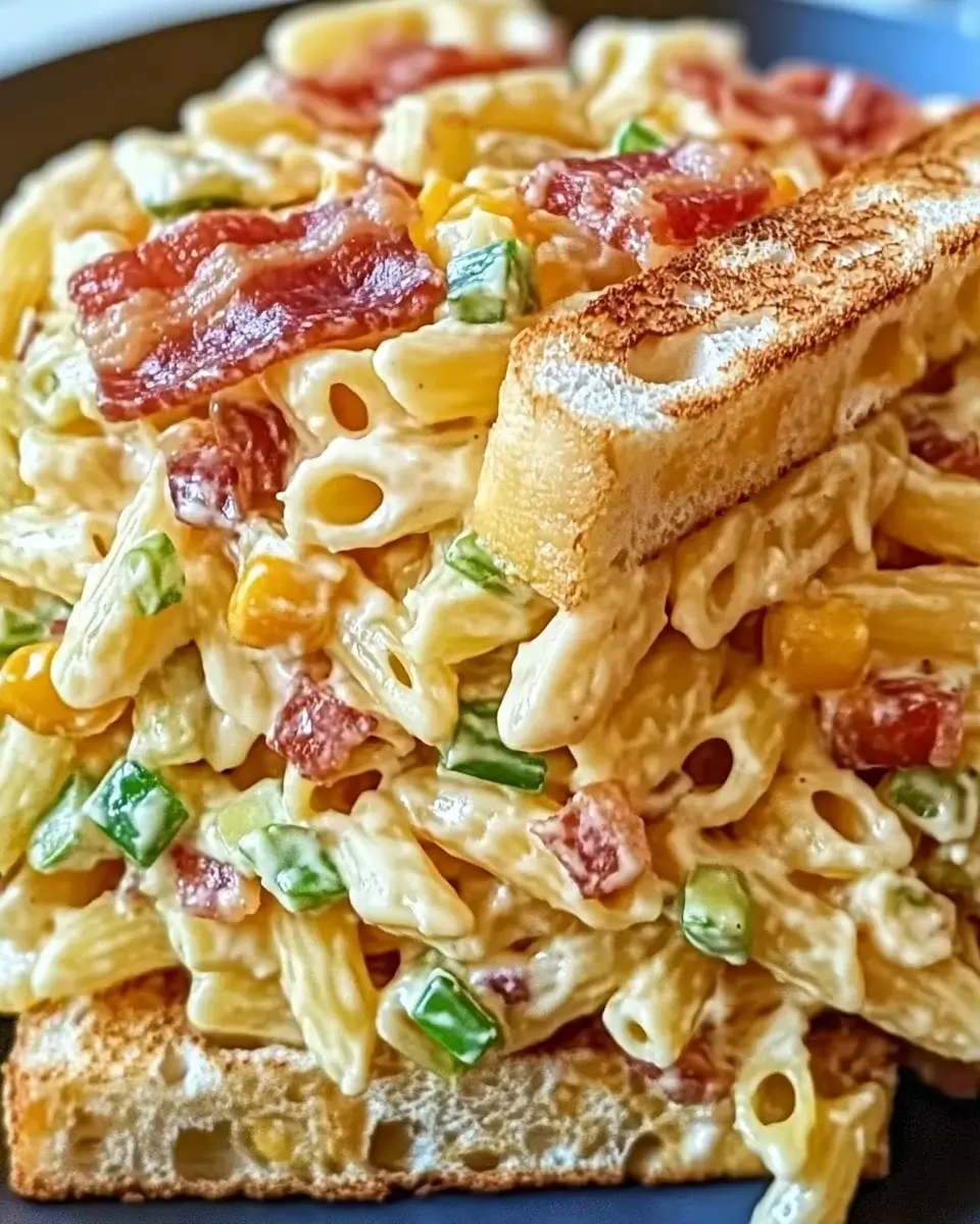 Chicken Bacon Pasta Salad is your new favorite dish!