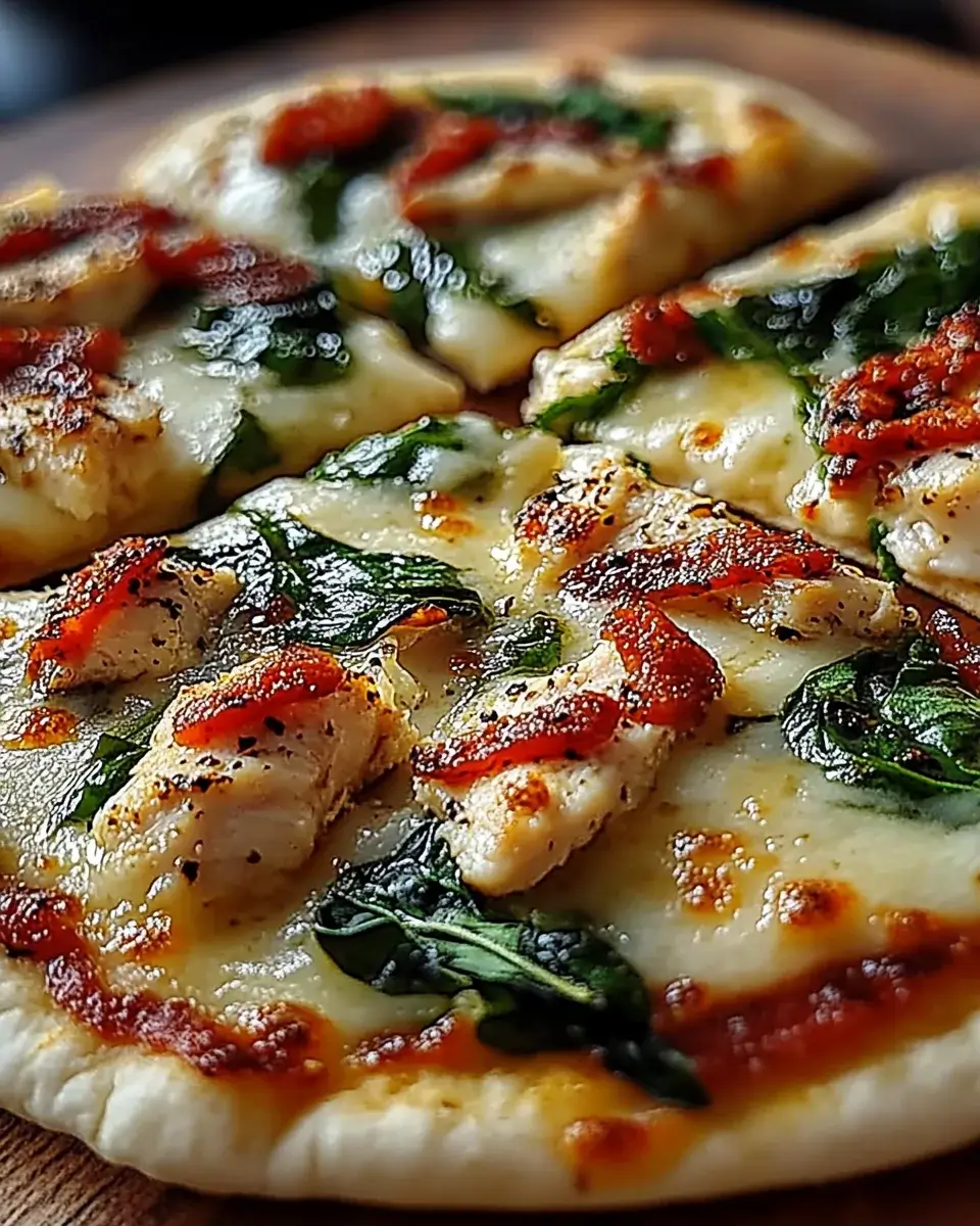 Tuscan Garlic Chicken Pita Pizzas elevate your dinner!