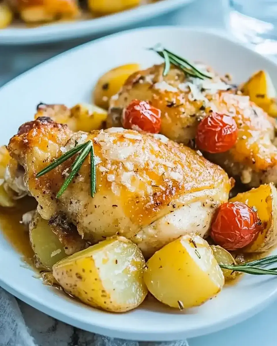 Garlic Parmesan Chicken and Potatoes: A Flavorful One-Pan Meal