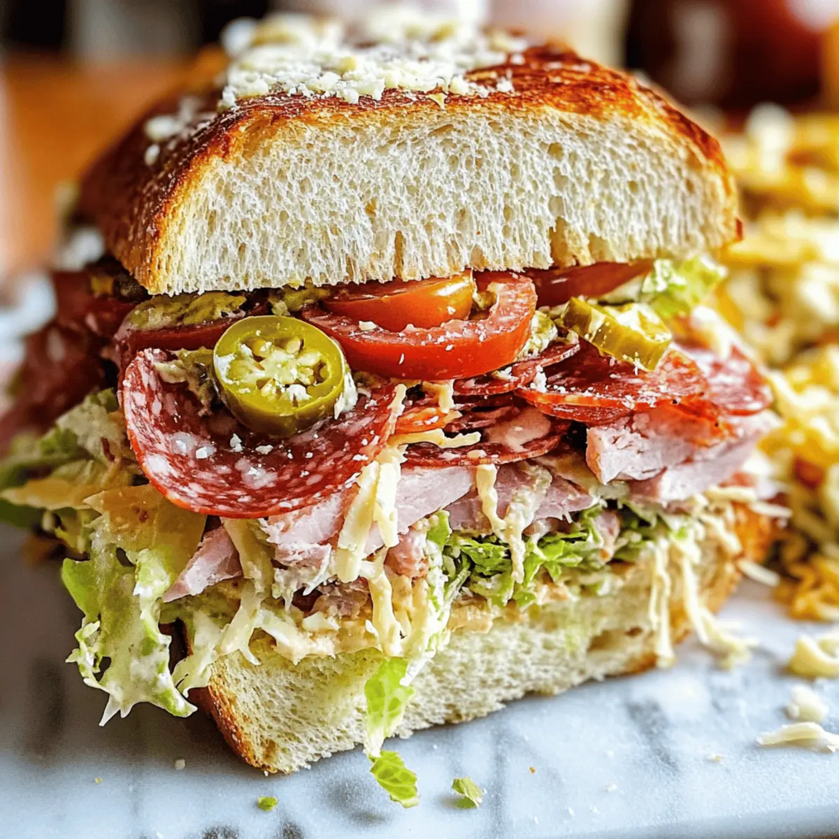 Savory Italian Grinder Salad Sandwich for Your Next Meal