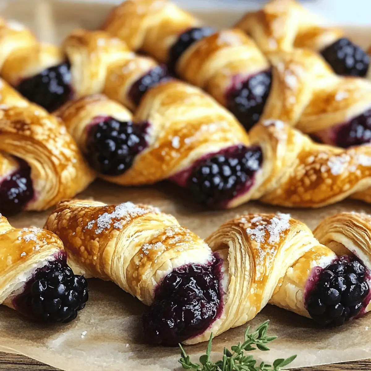 Blackberry Goat Cheese Puff Pastry Twists for Elegant Snacking