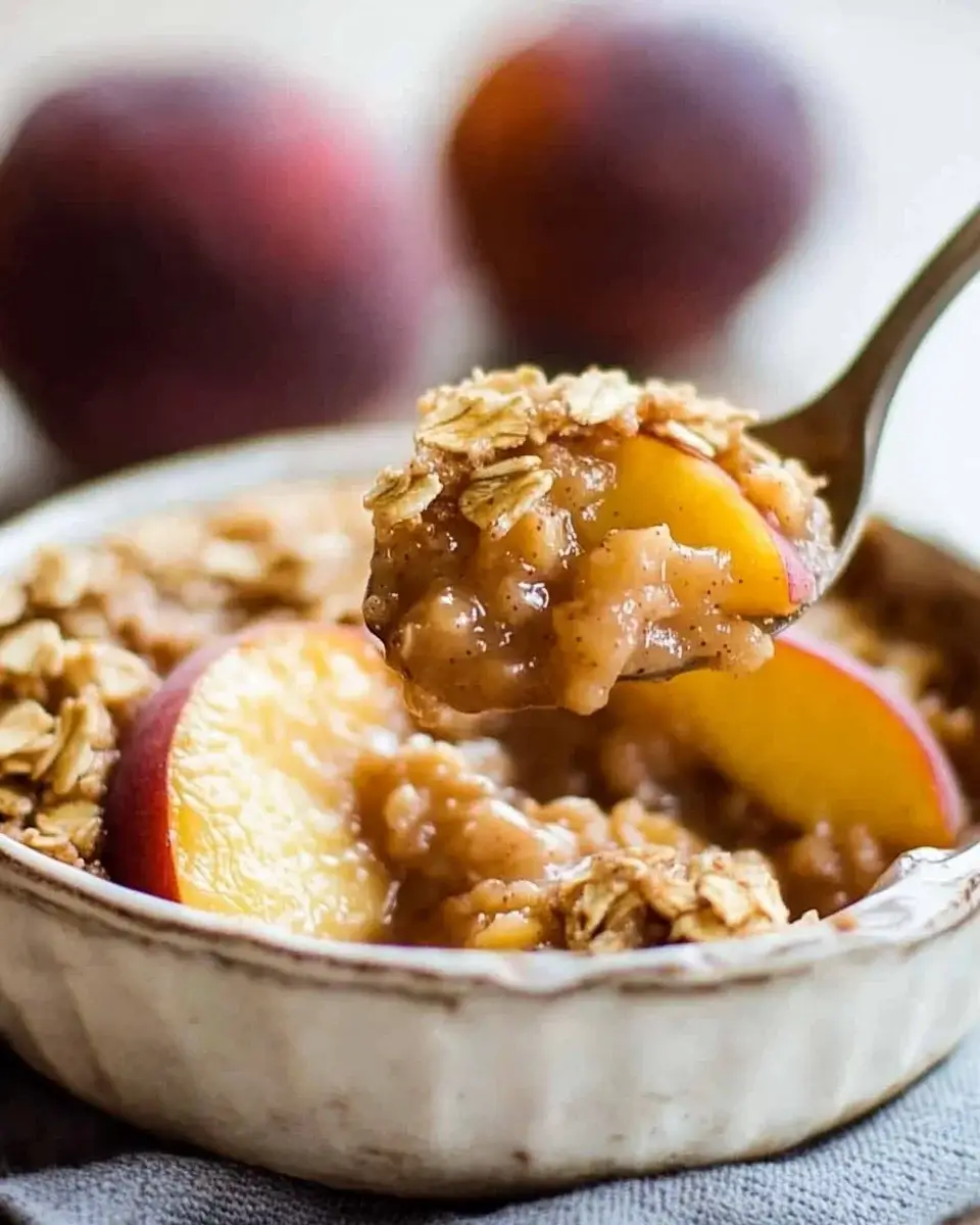 Homemade Peach Crisp with Buttery Oat Topping that Delights!