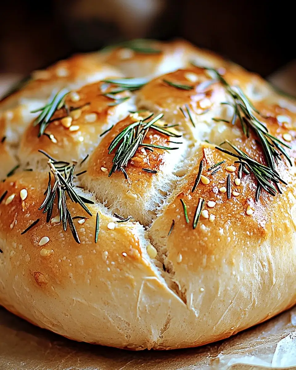 Easy Roasted Garlic Rosemary Artisan Bread Recipe Today!