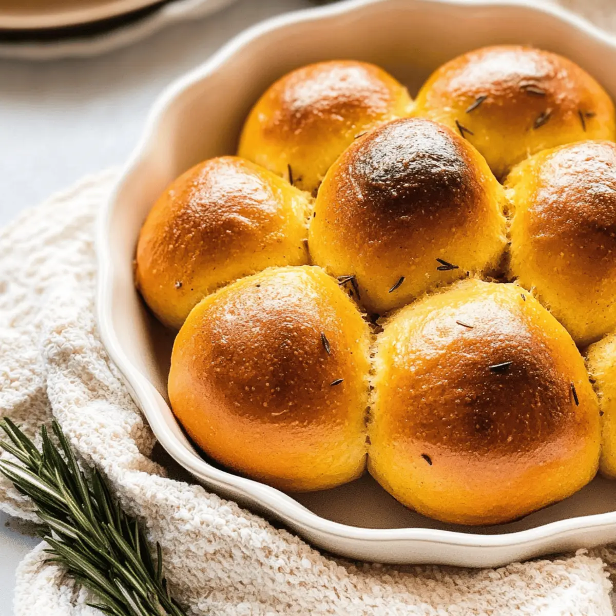 Fluffy Rosemary Pumpkin Dinner Rolls for Cozy Gatherings
