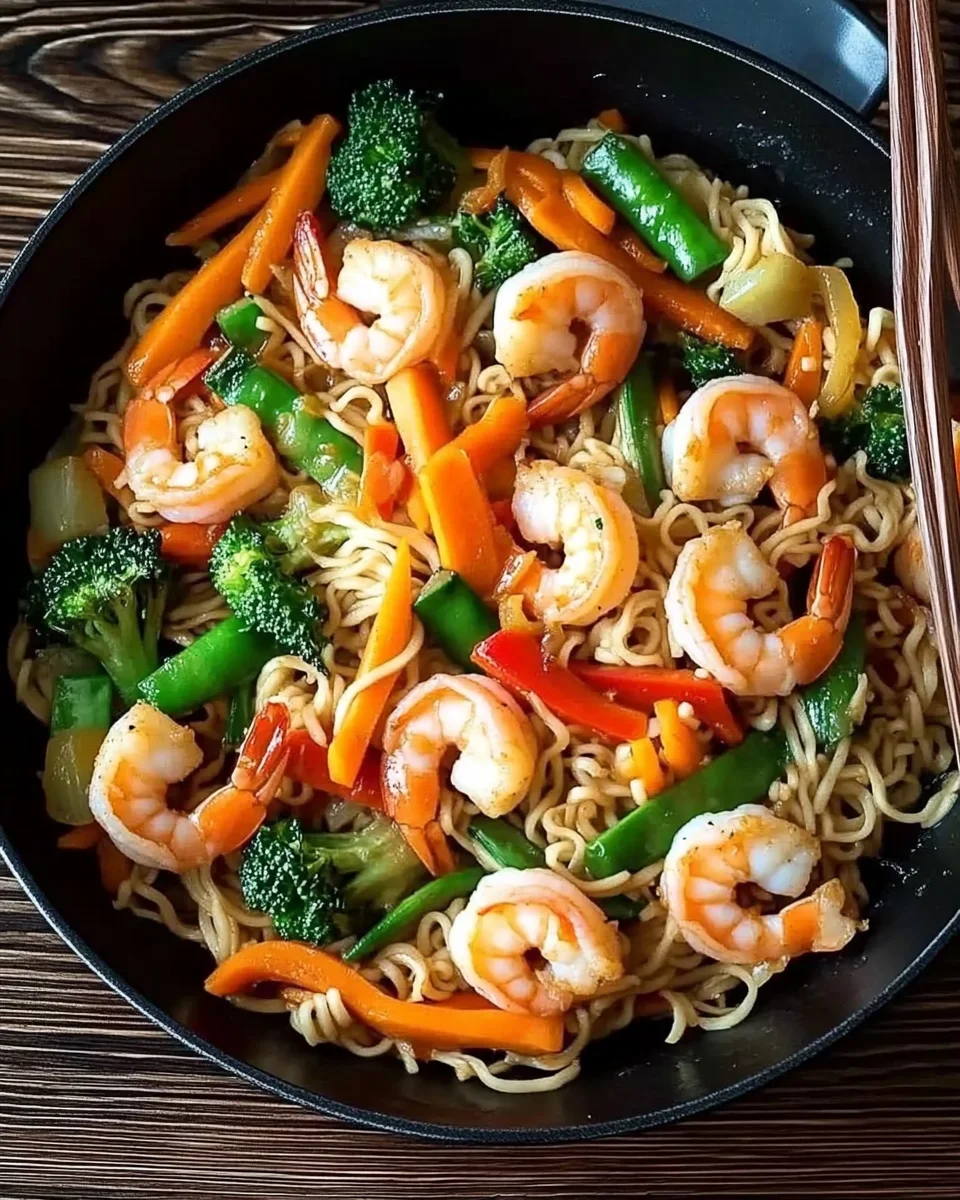 Shrimp and Vegetable Stir-Fry with Noodles: A Flavorful Recipe!