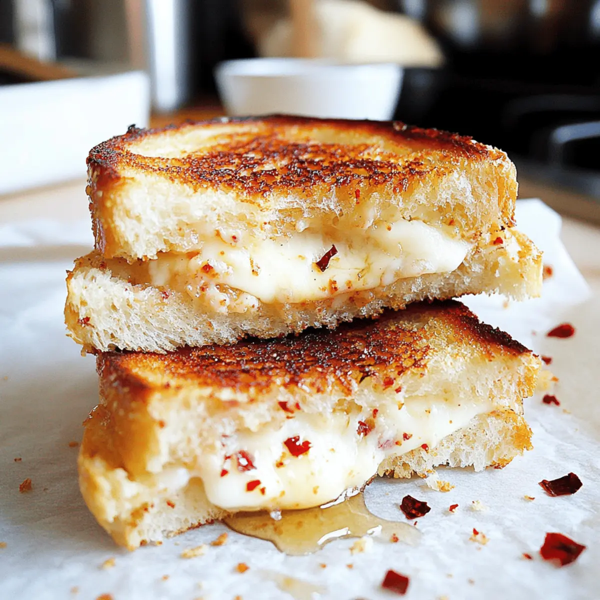 Irresistible Goat Cheese Grilled Cheese with Honey & Spice