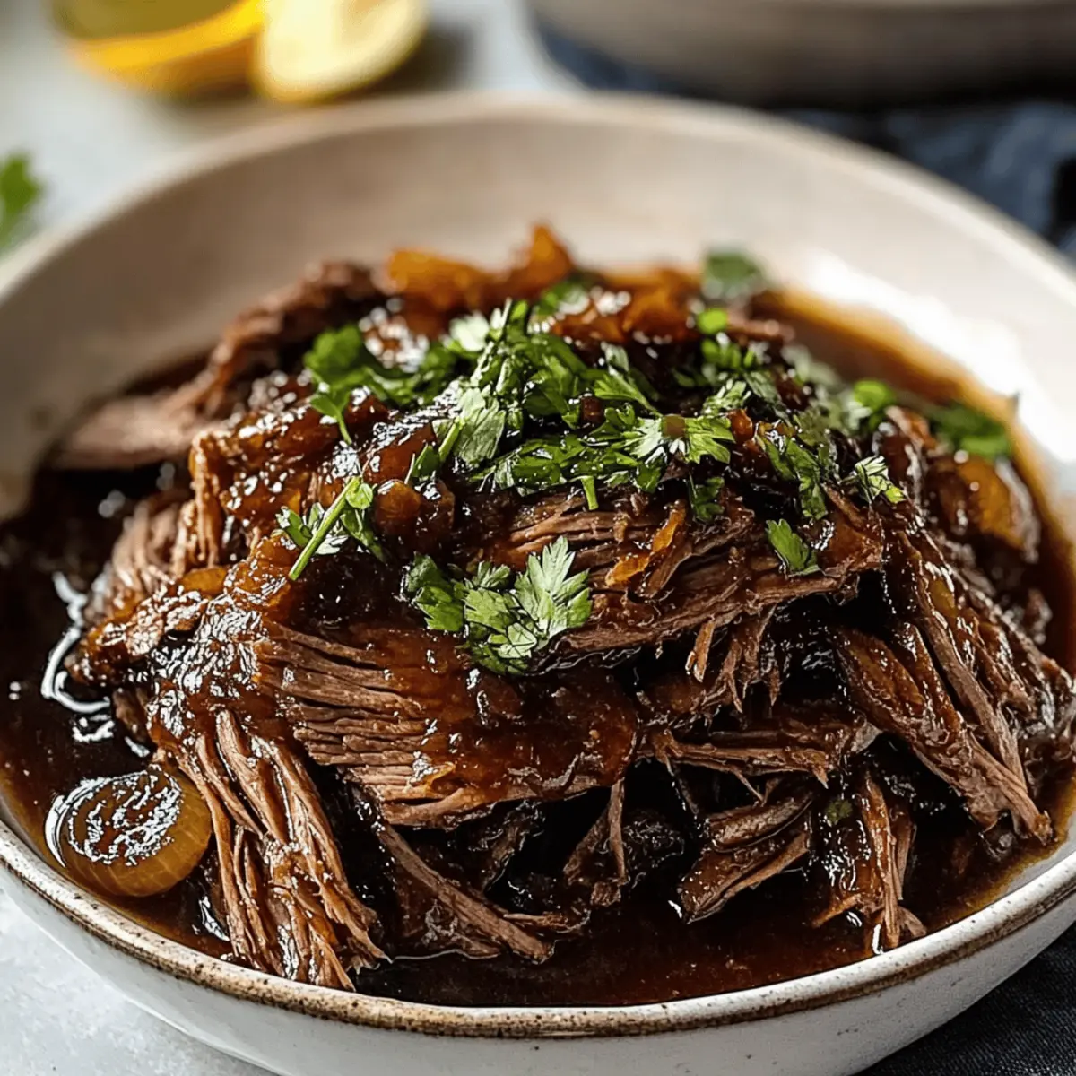 Caramelized Pulled Beef Brisket that Melts in Your Mouth