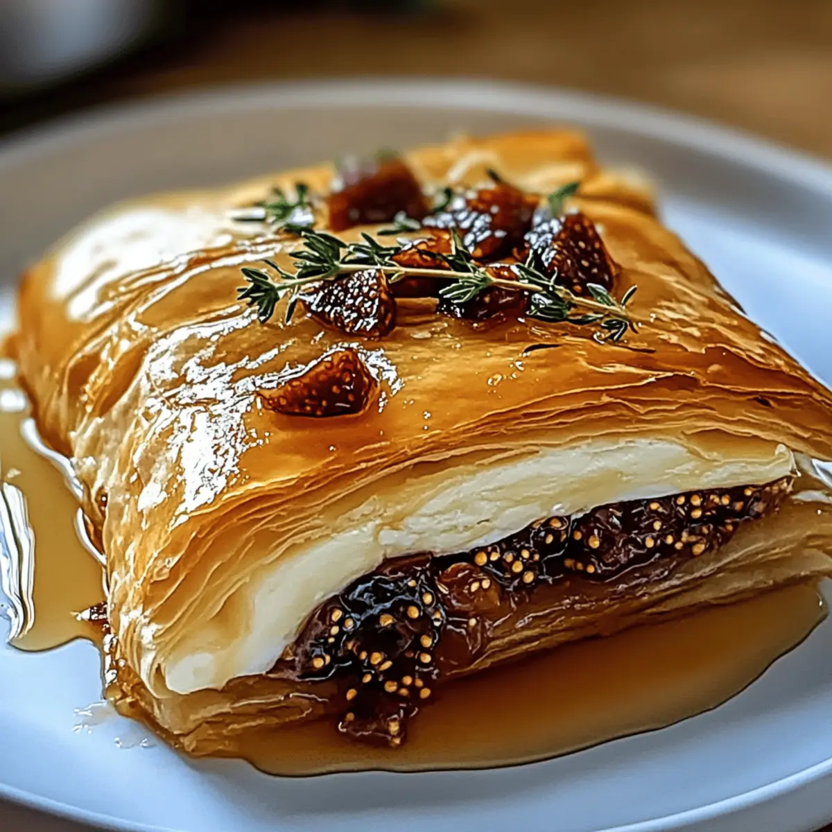 Irresistible Baked Brie in Puff Pastry with Honey and Fig Delight