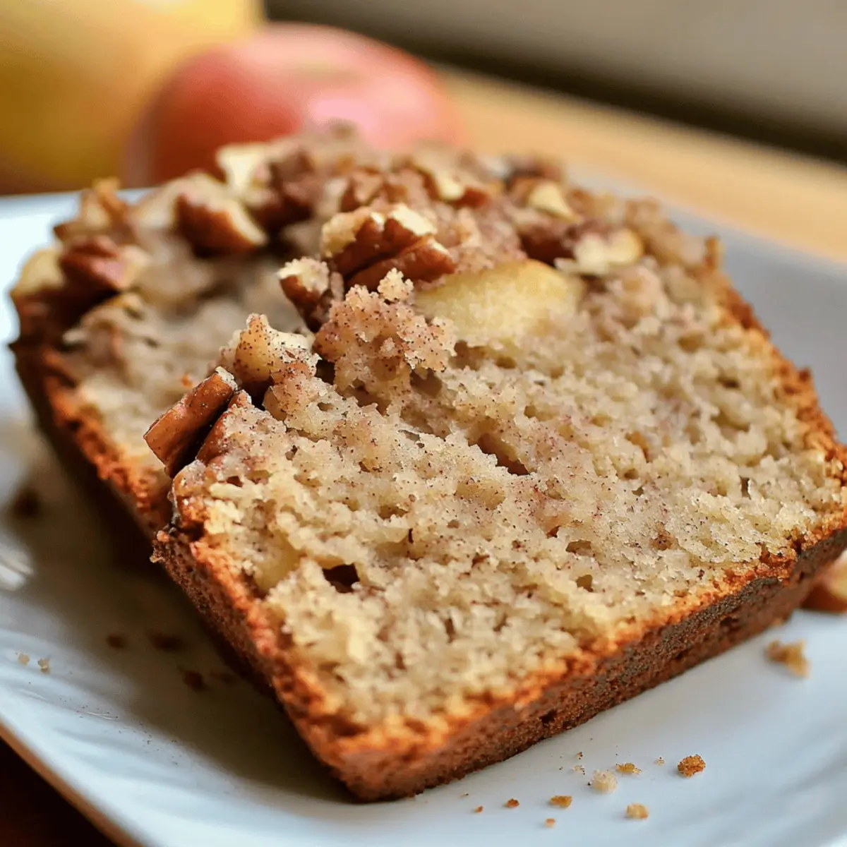 Apple Bread with Cinnamon Pecan Crunch for Cozy Moments