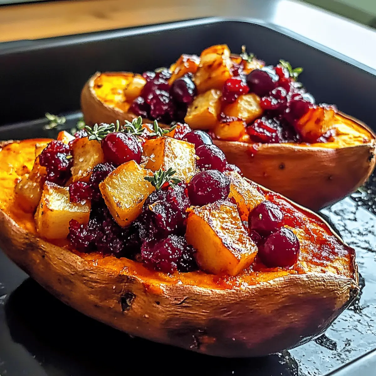 Cranberry Apple Twice-Baked Sweet Potatoes for Cozy Fall Nights