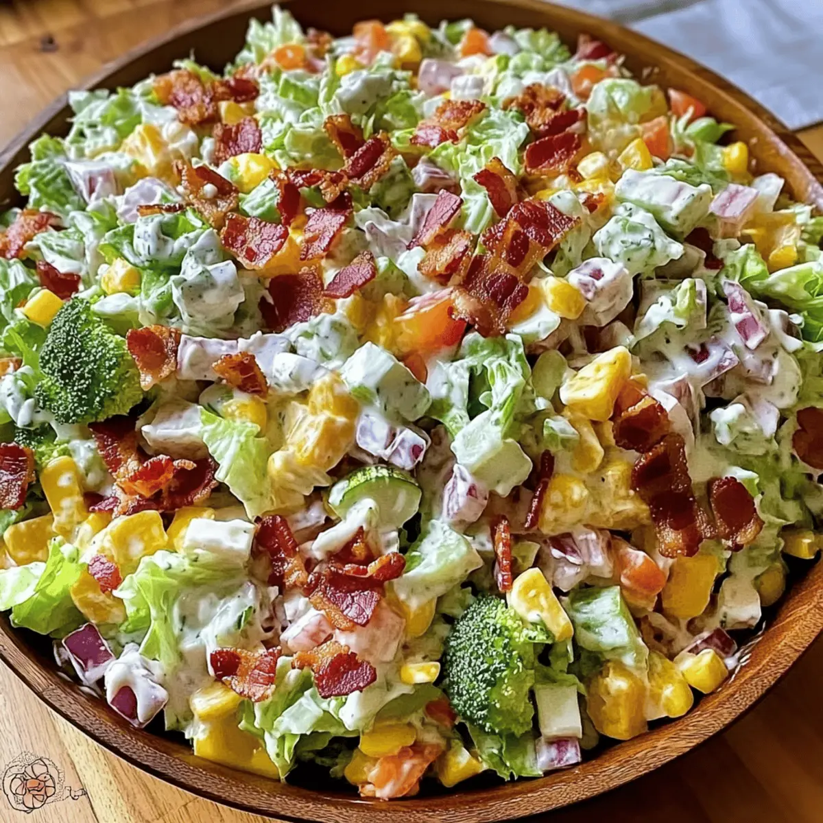 Easy Bacon Ranch Chopped Salad: Quick, Flavor-Packed Delight