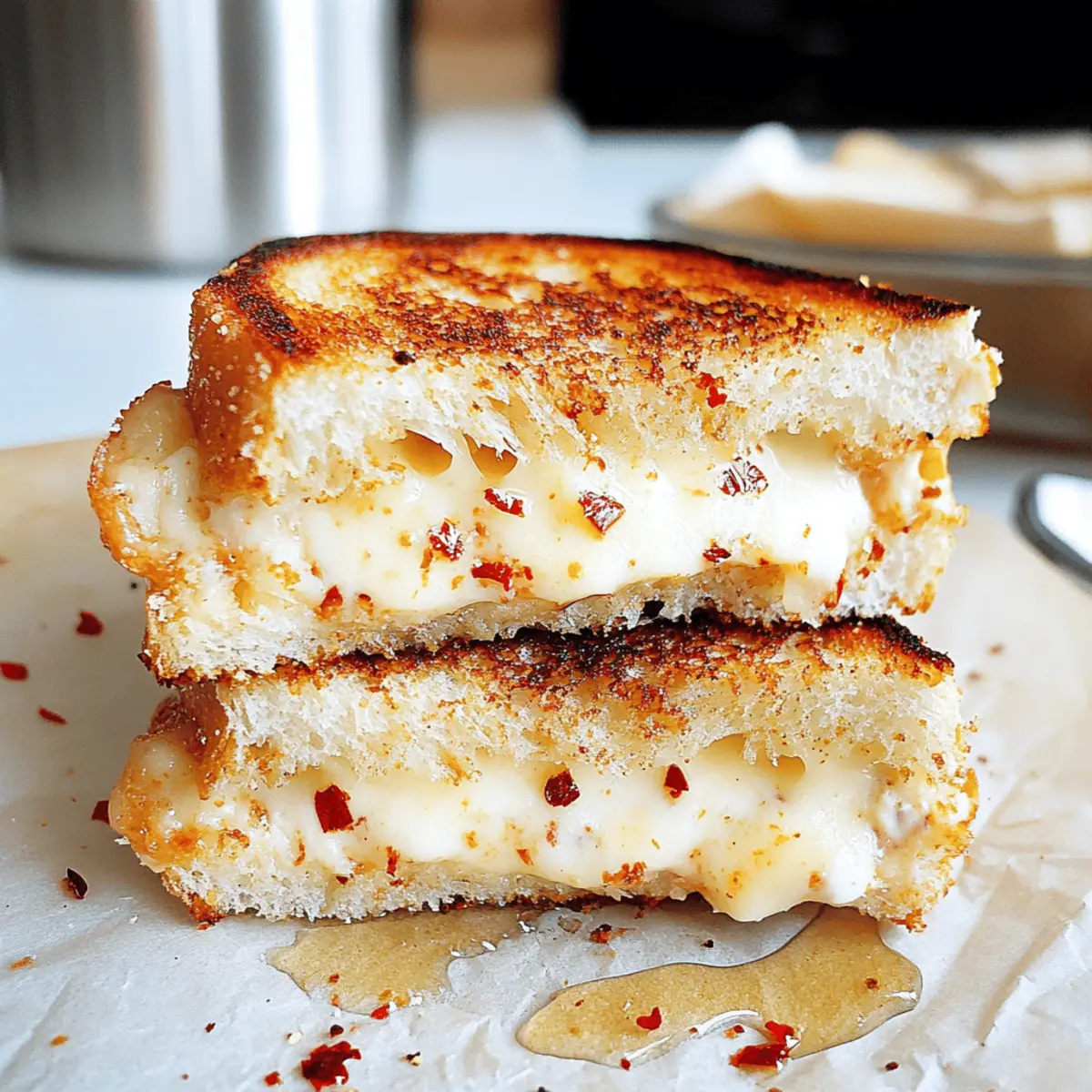 Savory Goat Cheese Grilled Cheese with Honey & Spice Delight