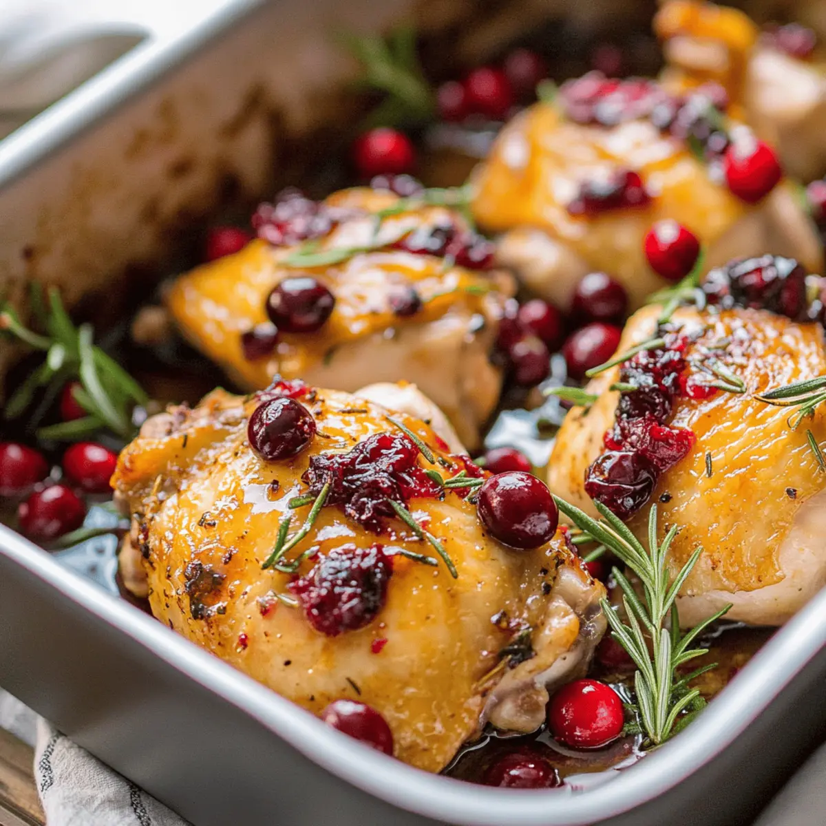 One-Pan Cranberry Rosemary Chicken: Easy Holiday Delight