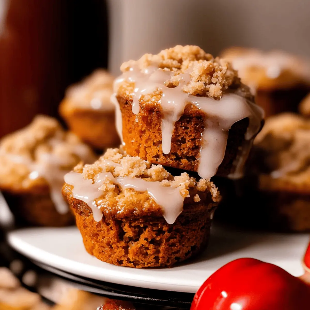 Irresistible Pumpkin Streusel Muffins with Maple Glaze