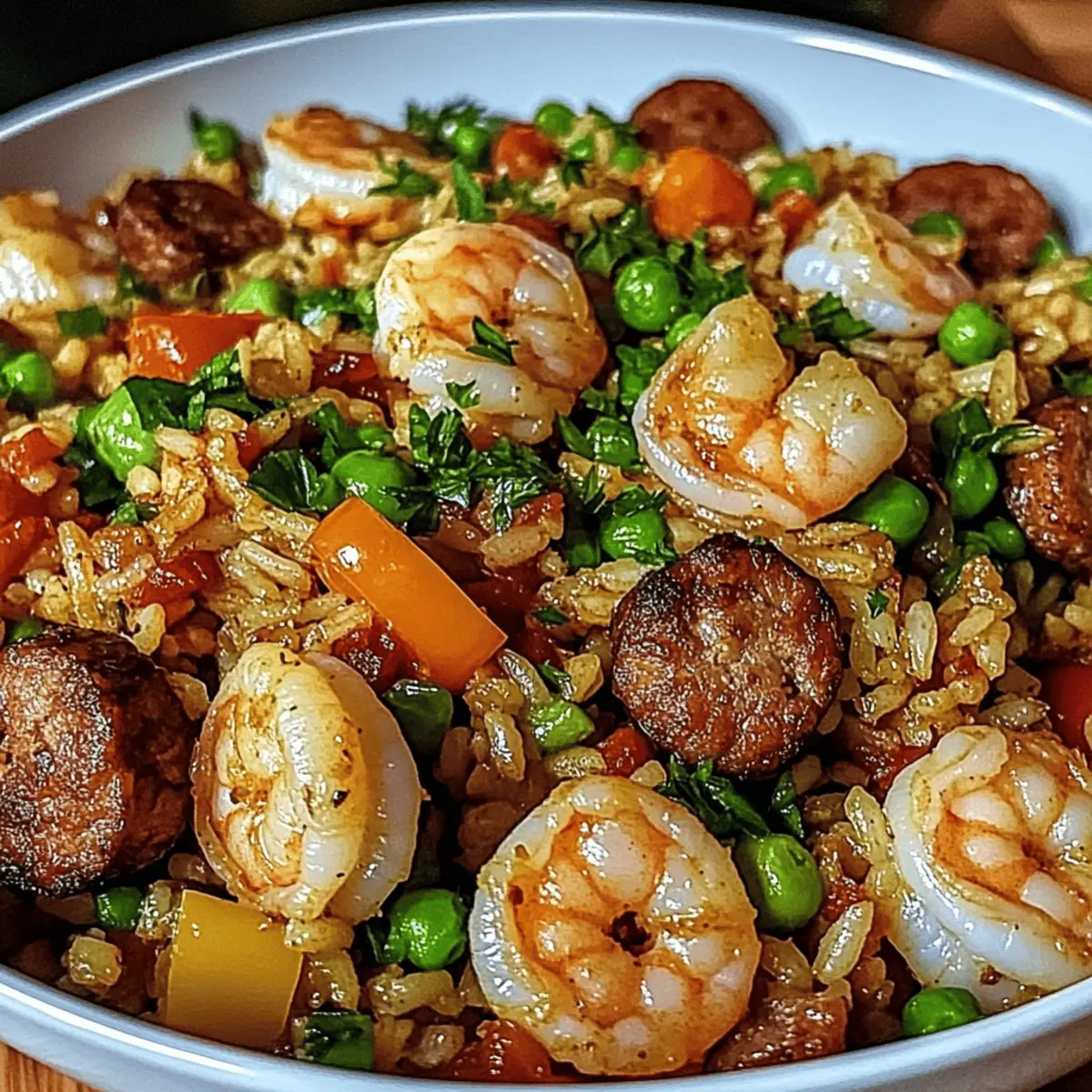 Perfectly Spiced Shrimp Sausage Dirty Rice in 30 Minutes