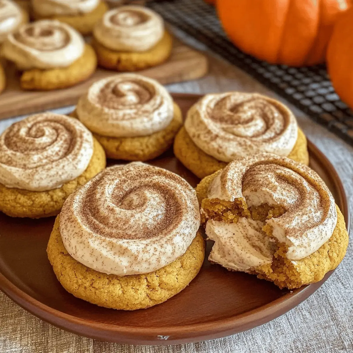 Soft Pumpkin Cookies with Cinnamon Frosting for Sweet Fall Bliss