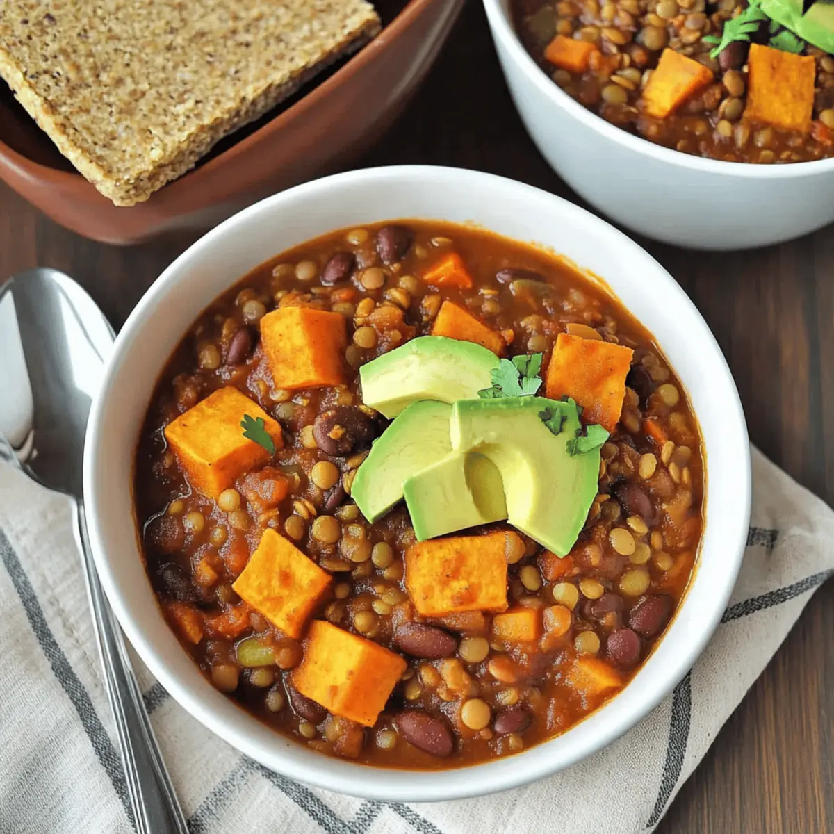 Slow Cooker Lentil Sweet Potato Chili That Warms the Soul